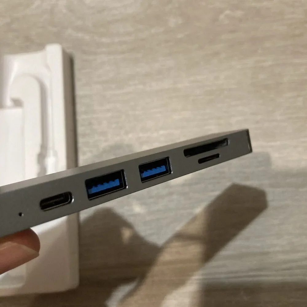 6 in 1 Multiport USB-C Hub Type C To USB 3.0 4K HDMI Adapter HDTV PD TF SD